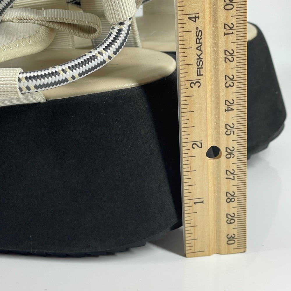 Sz 9 Anthropologie Trendy Silent D Platform Sporty Wedge y2k Strappy Sandals - Picture 9 of 15
